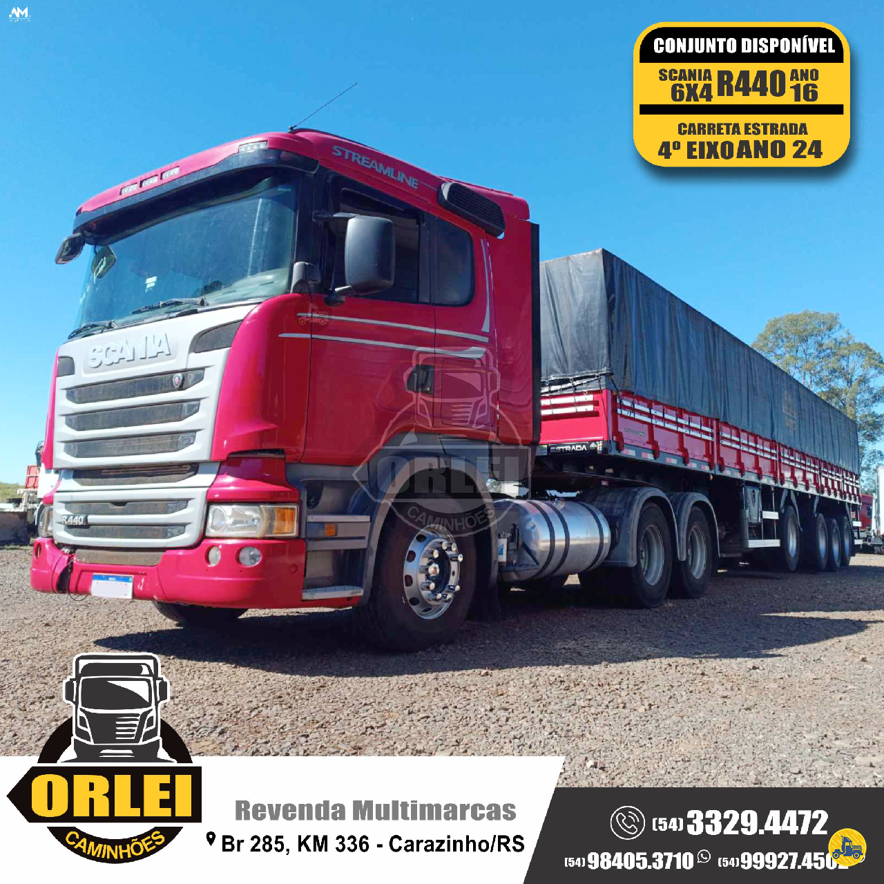 CAMINHAO SCANIA SCANIA R440 Cavalo Mecânico Cavalo 6x4 Orlei Caminhões CARAZINHO RIO GRANDE DO SUL RS